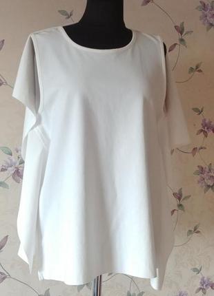 Белая плотная футболка топ блуза cos2 фото