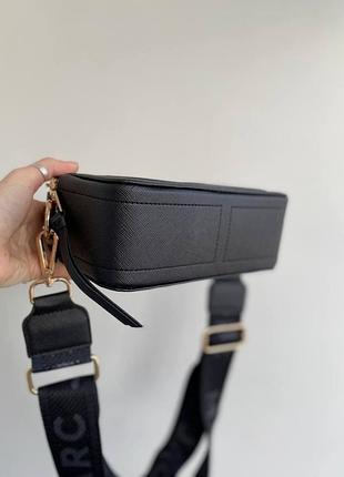 Сумка marc jacobs black gold черная с золотистым женская 2