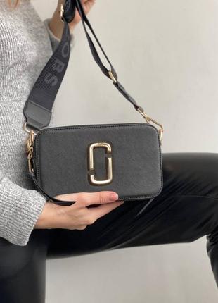 Сумка marc jacobs black gold черная с золотистым женская 3