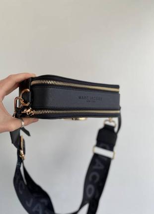 Сумка marc jacobs black gold черная с золотистым женская4 фото