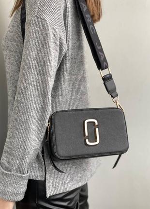 Сумка marc jacobs black gold черная с золотистым женская 7