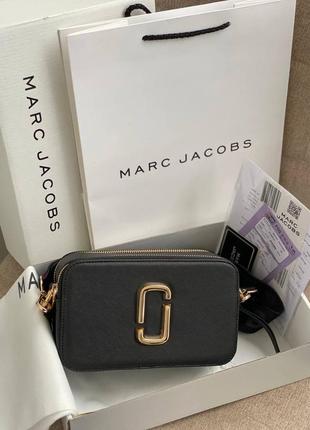 Сумка marc jacobs black gold черная с золотистым женская 8