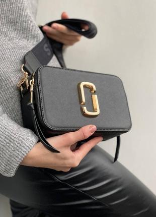 Сумка marc jacobs black gold черная с золотистым женская 10