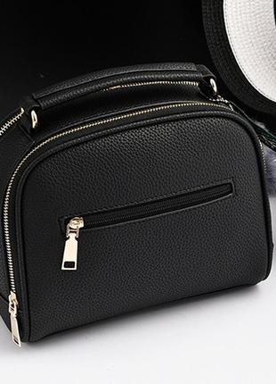 Женская кожаная популярная шкіряна сумка с ремешком женский клатч сумочка 2в1