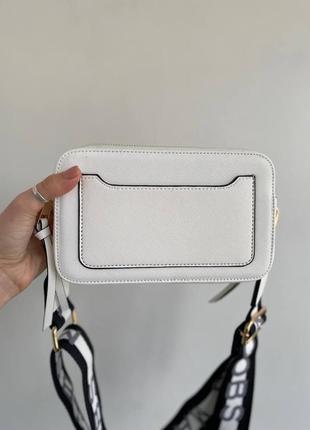 Сумка marc jacobs white gold  белая с золотистым женская2 фото