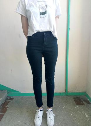 Плотные джинсы с дырками на коленях, зауженные джинсы с высокой посадкой asos7 фото