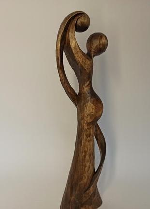 Статуетка жінки з дитиною 21.5 см, різьба по дереву, скульптура матері з дитиною,...