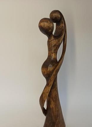 Статуетка жінки з дитиною 21.5 см, різьба по дереву, скульптура матері з дитиною,...