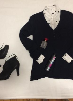 Кашемировый брендовый  пуловер на пуговицах avenue fogh