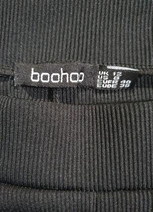 Черные лосины,шорты в рубчик boohoo7 фото