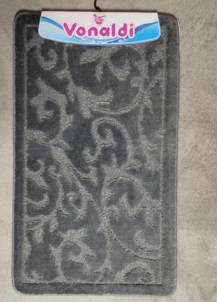 Сірий комплект килимків для ванної кімнати і туалету 100*60+60*501 фото