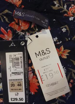 Вискоза платье цветочный принт marks&spenser.6 фото