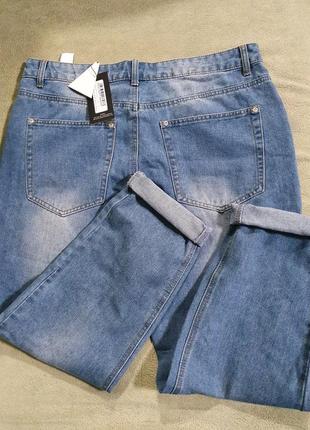 Большой размер.новые женские джинсы бойфренды prettylittlething4 фото