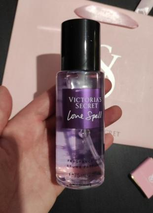 Парфумований міні спрей love spell 75 ml victoria's secret виктория сикрет вікторія сікрет оригінал4 фото