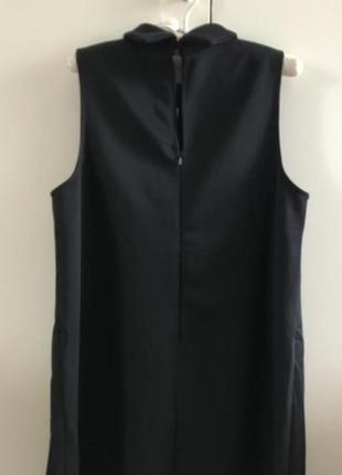 Чёрное красивое миди платье, р. 14