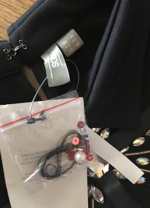 Чёрное красивое миди платье, р. 14