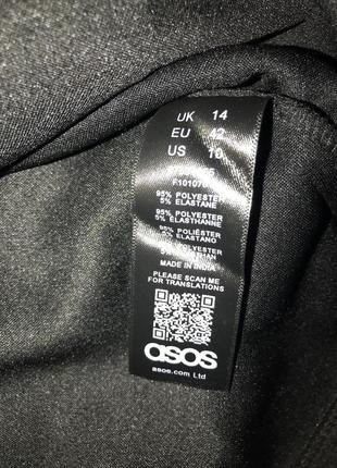 Чёрное красивое миди платье, р. 14