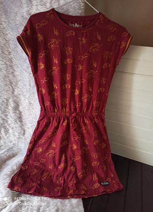 Хлопковое трикотажное платье сарафан гарри поттер 10-12 лет