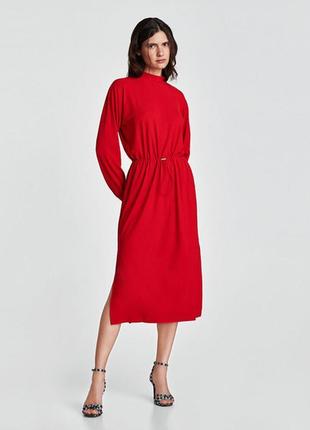 Платье zara с боковыми разрезами2 фото