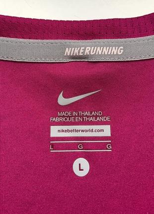 Nike running dri fit лонгслив реглан спортивный размер l оригинал.7 фото