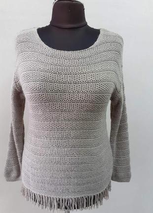 Длинный джемпер с бахромой, свитер, реглан, туника, одежда из италии, скидки