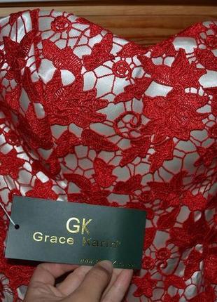 Потрясающее корсетное платье grace karin сша! кружево+атлас и фатин!4 фото