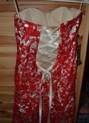 Потрясающее корсетное платье grace karin сша! кружево+атлас и фатин!8 фото