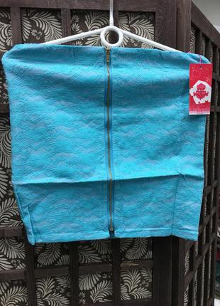 Юбка с золотой молнией