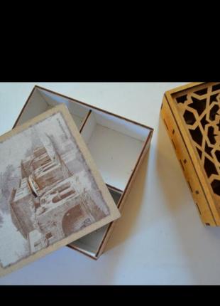 Дерев'яні коробочки для чайних пакетиків, солодощі, подарунок ручної роботи3 фото