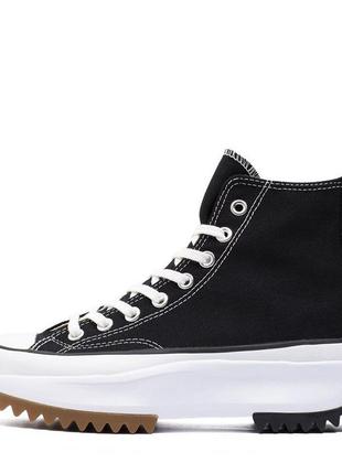 Кеди converse run star hike high 166800c black текстиль стильний львів5 фото