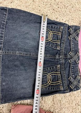 Модная юбка джинсовая юбка трапеция на кнопках на 4-6 лет3 фото