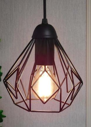 Подвесной светильник на 3-лампы skrab-3g e27 на круглой основе, чёрный4 фото