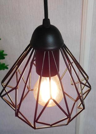 Подвесной светильник на 3-лампы skrab-3g e27 на круглой основе, чёрный6 фото