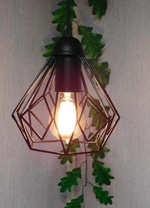 Подвесной светильник на 3-лампы skrab-3g e27 на круглой основе, чёрный3 фото