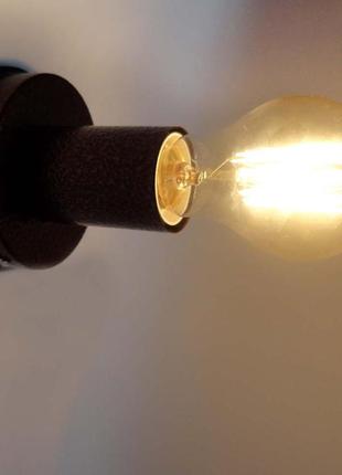 Світильник бра на 1-лампу настінно-стельовий base (e27, коричневий)6 фото