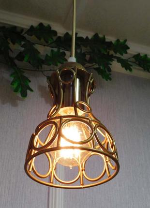 Подвесная люстра на круглой основе, на 5-ламп rings-5g (e27, золото) светильник потолочный5 фото