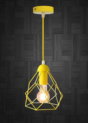 Подвесной светильник ruby (1 лампа, e27, желтый)2 фото