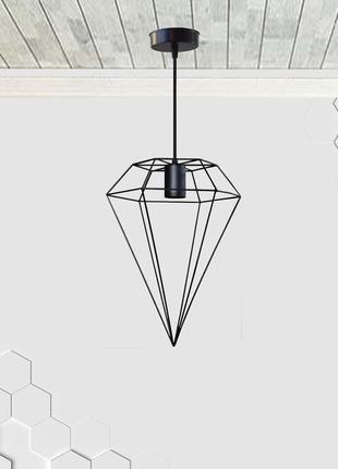 Подвесной светильник crystal (1 лампа, e27 чёрный)1 фото