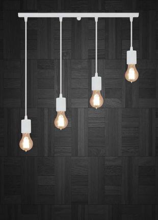 Підвісний світильник на 4-лампи ceiling-4 e27 білий, стельовий світильник