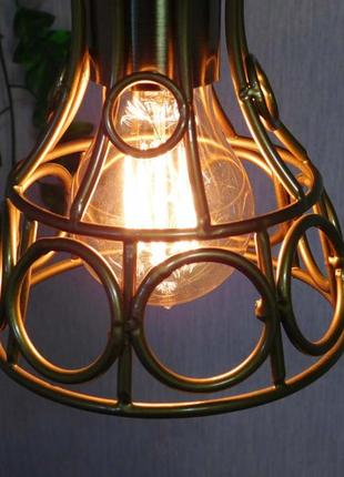 Подвесной светильник rings (1 лампа, e27, золото)4 фото