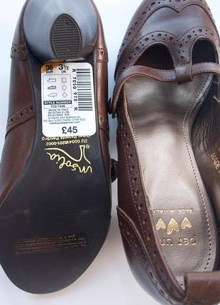 Рр 36-23 см новые стильные балетки туфли от per una кожа италия