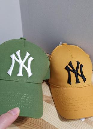 Тренд новая желтая кепка new york yankees хлопковая бейсболка  козырек7 фото