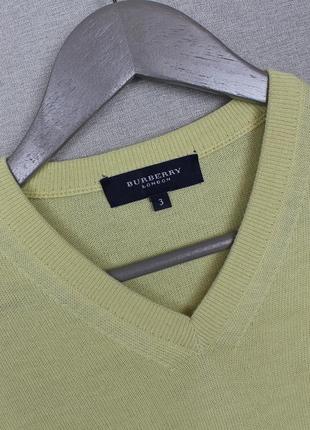 Burberry london нежно лимонный свитер шерстяной4 фото