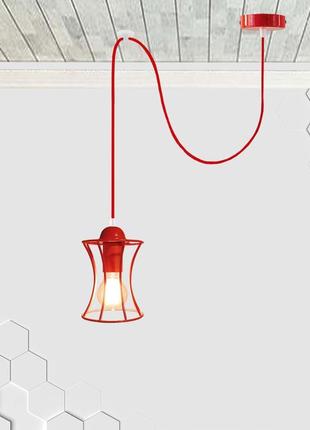 Подвесной светильник на 1-лампу sandbox/sp-r e27 красный1 фото