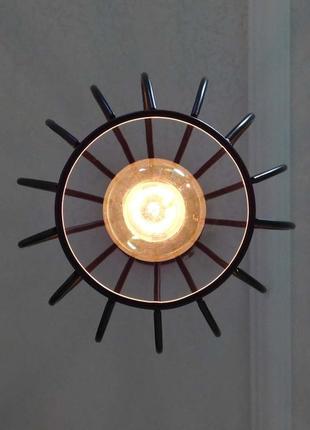 Подвесная люстра на 5-ламп fantasy-5g (металл, e27, на круглой основе, чёрный)6 фото