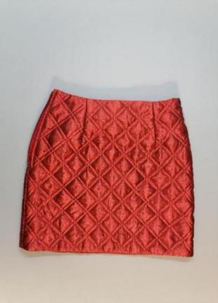 Новая тёплая стеганая юбка мини asos нова тепла спідниця5 фото
