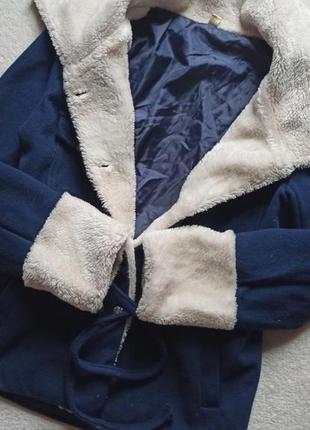 Флісова пальтечко з хутром на розмір ххс-с.8 фото