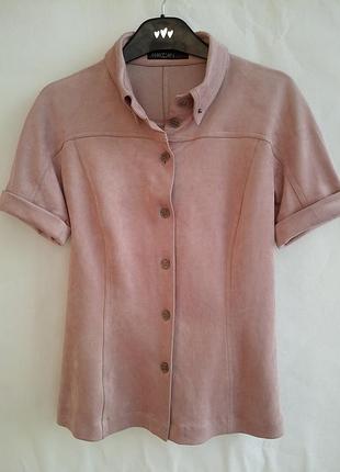 Брендовая рубашка из искусственной замши marc cain