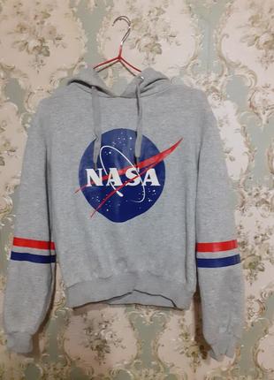 Толстовка кофта кенгуру спортивна nasa