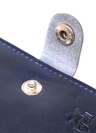 Зручне портмоне з натуральної шкіри shvigel 16507 синій3 фото